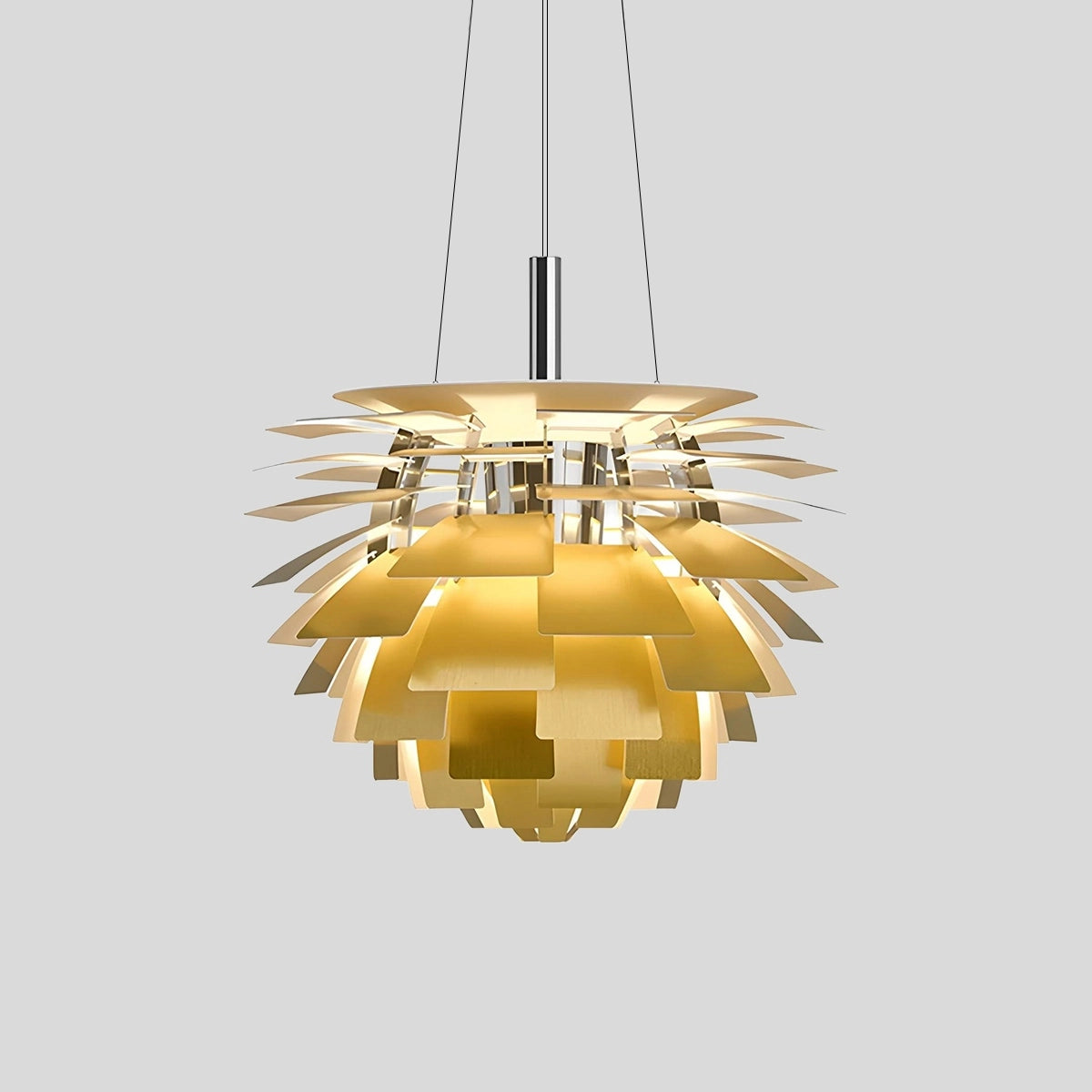 Antizer Modern Art Deco Layered Pendant Lamp Brass Warm White