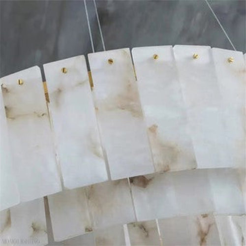 Antizer Brendra Alabaster Round Chandelier