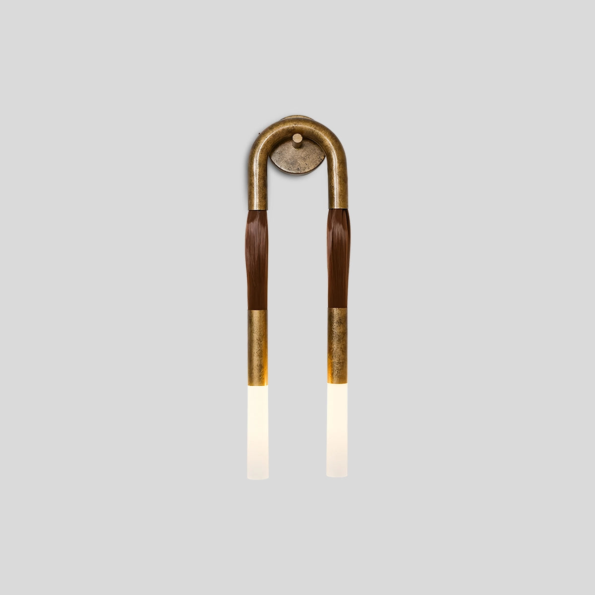 Antizer Horsehair U-Shaped Wall Lamp Bronze Aged Warm Light