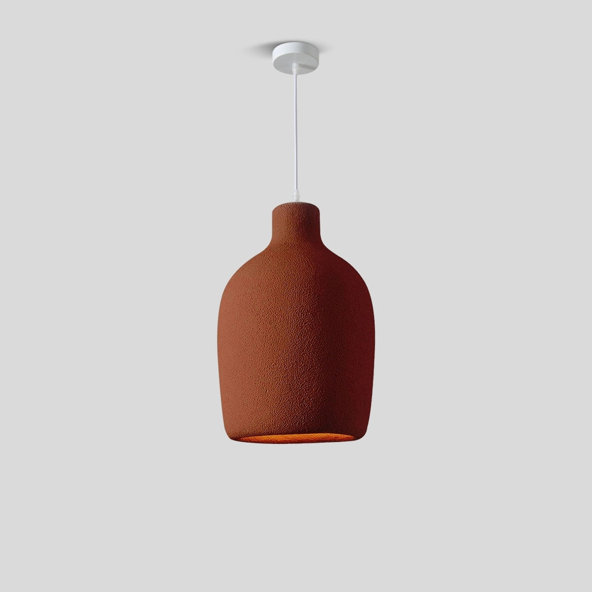 Antizer Wabi Sabi Style Dining Room Pendant Light Brown Dia 30cm x H 46cm / ∅ 11.81″ x H 18.11″ Warm Light