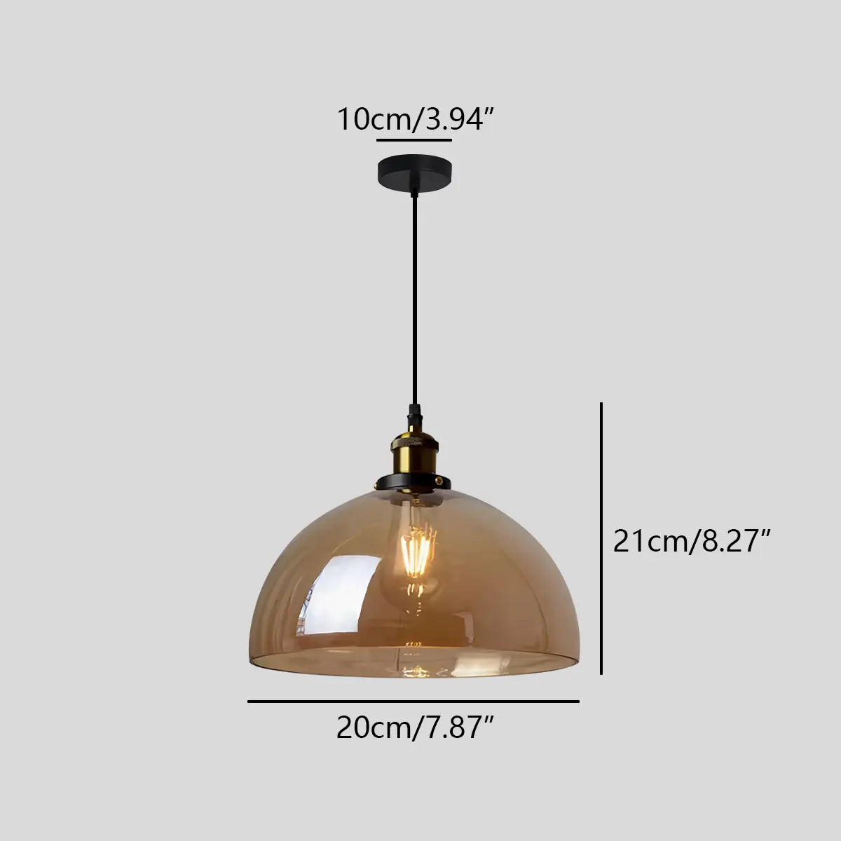  Single Glass Pendant Light