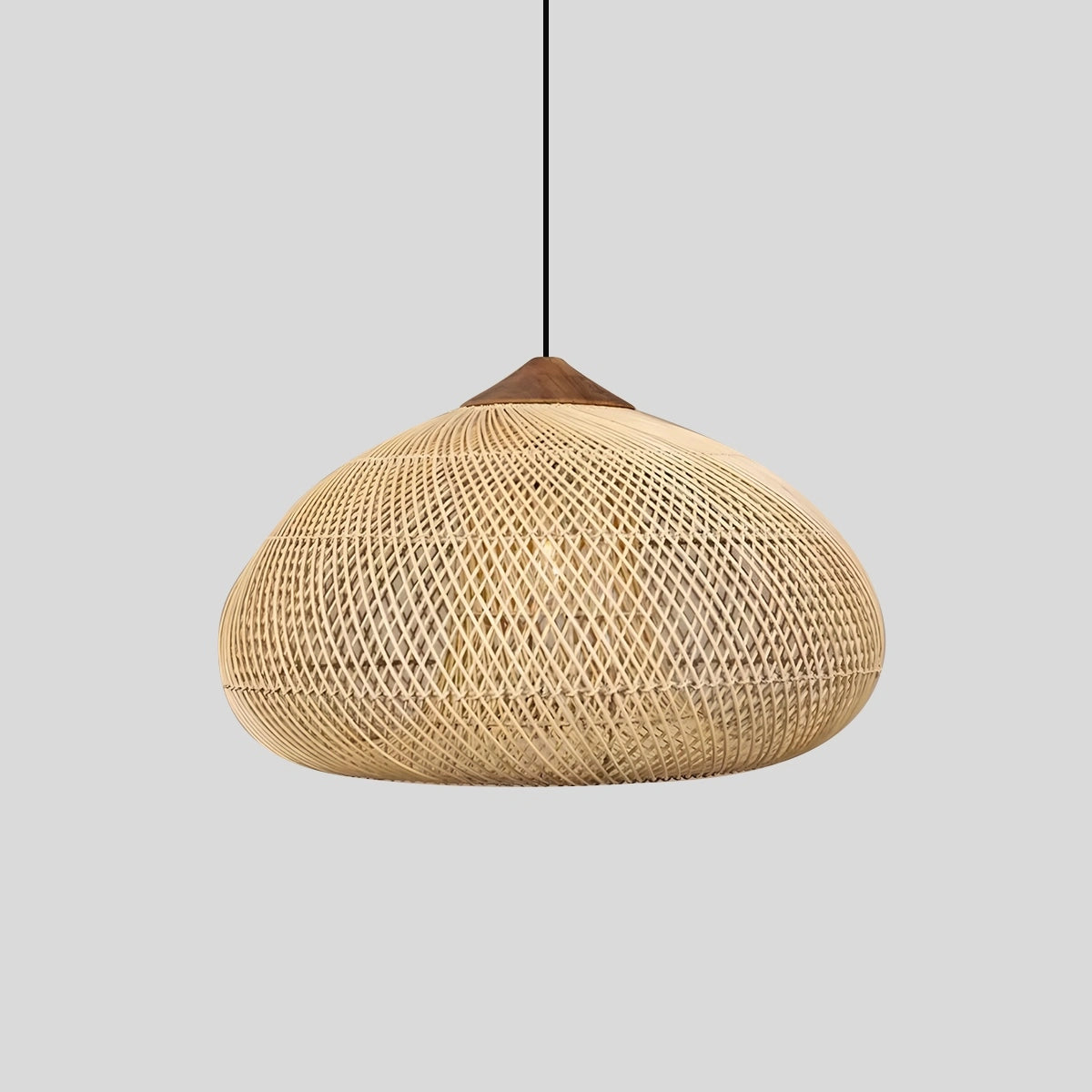 Antizer Rattan Lantern Pendant Light for Dining Room Beige