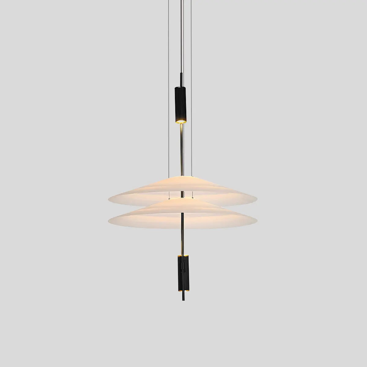 Antizer Layered Disc Pendant Light for Dining Room Black C-2 Layers-Large