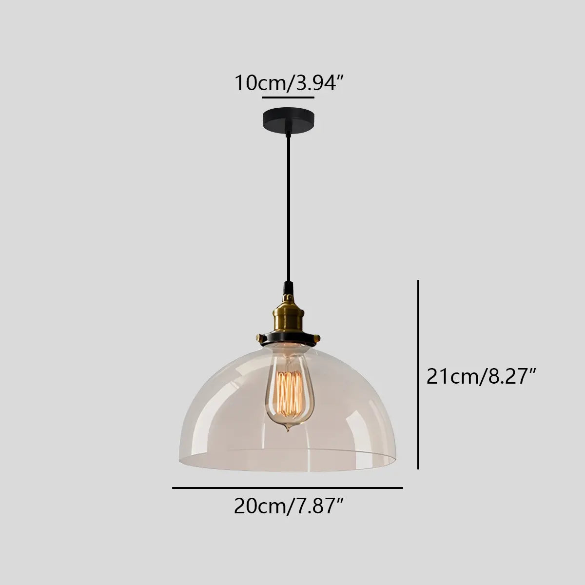  Single Glass Pendant Light