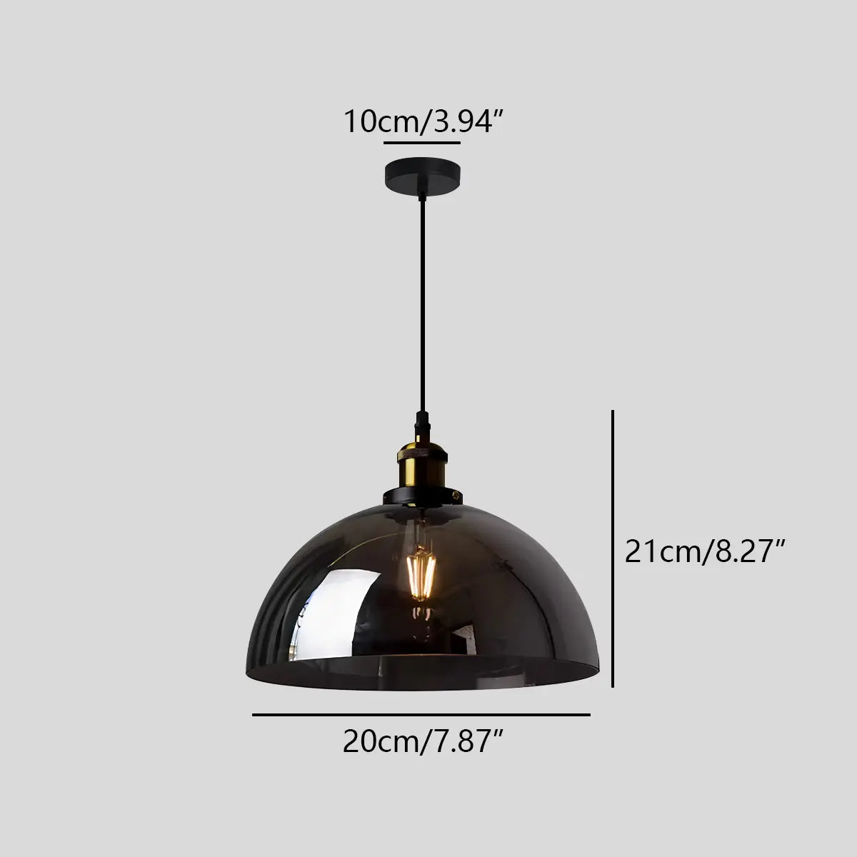  Single Glass Pendant Light