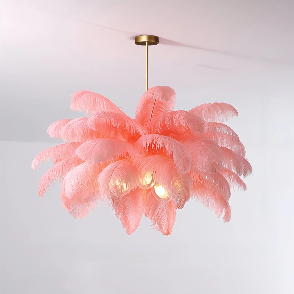 Antizer Ostrich Feather Chandelier Multiple Colors Available Candy Floss
