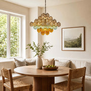 Antizer Murano Multicolor Circular Glass Chandelier