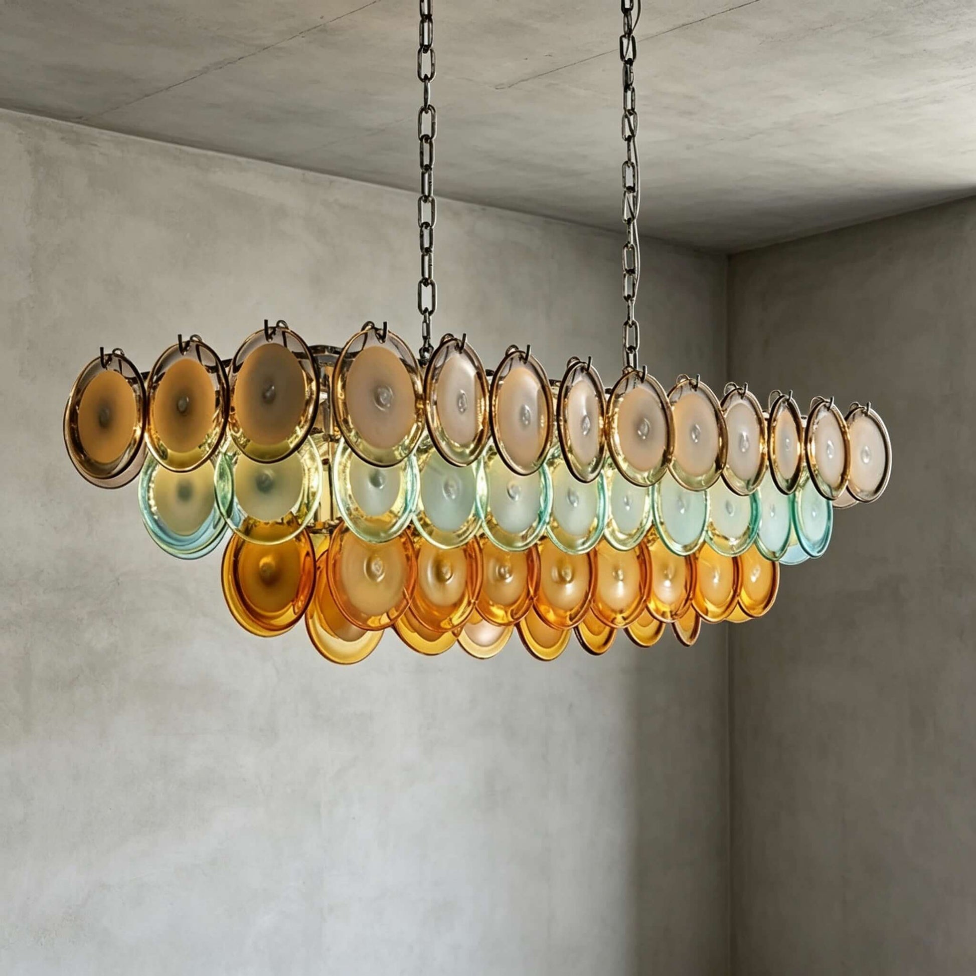 Celora Chandelier with Artistic Glass for Modern Dining Rooms