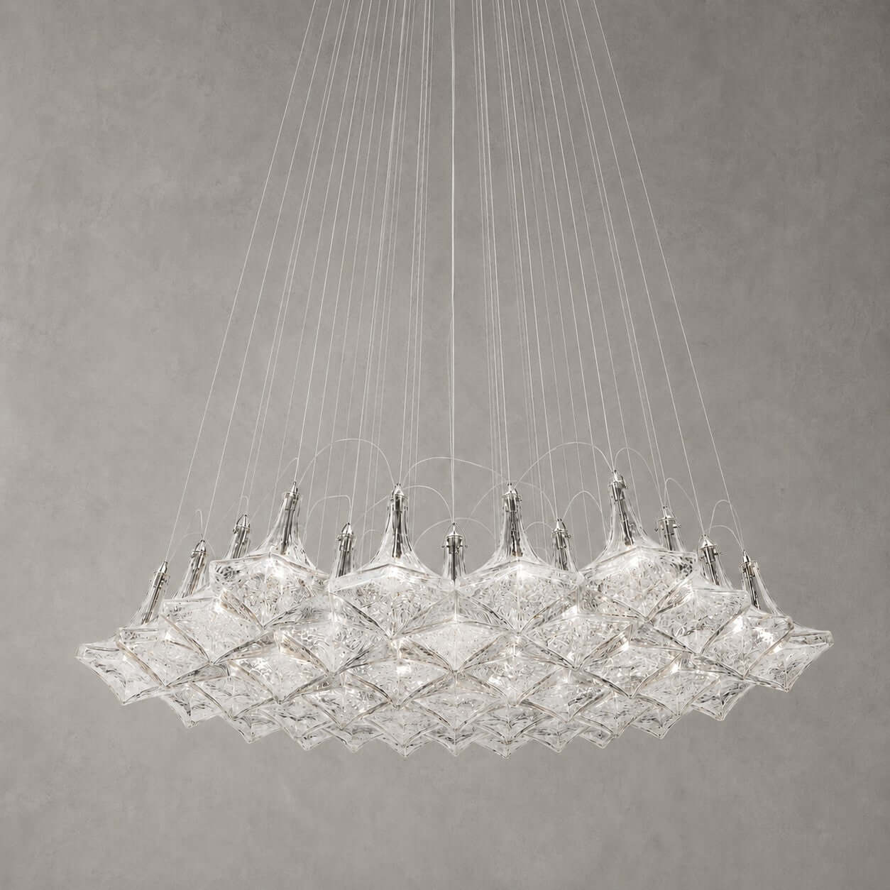 Celvian Chandelier | Geometric Chandelier for Modern Dining Room Decor