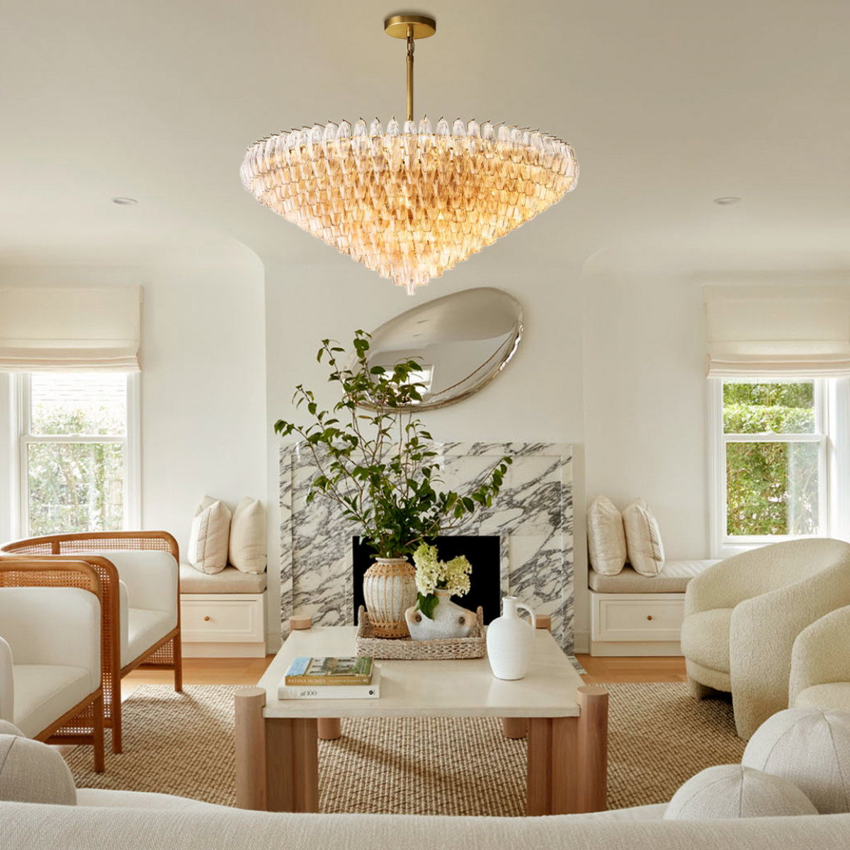 Antizer Chiara Glass Tiered Round Chandelier