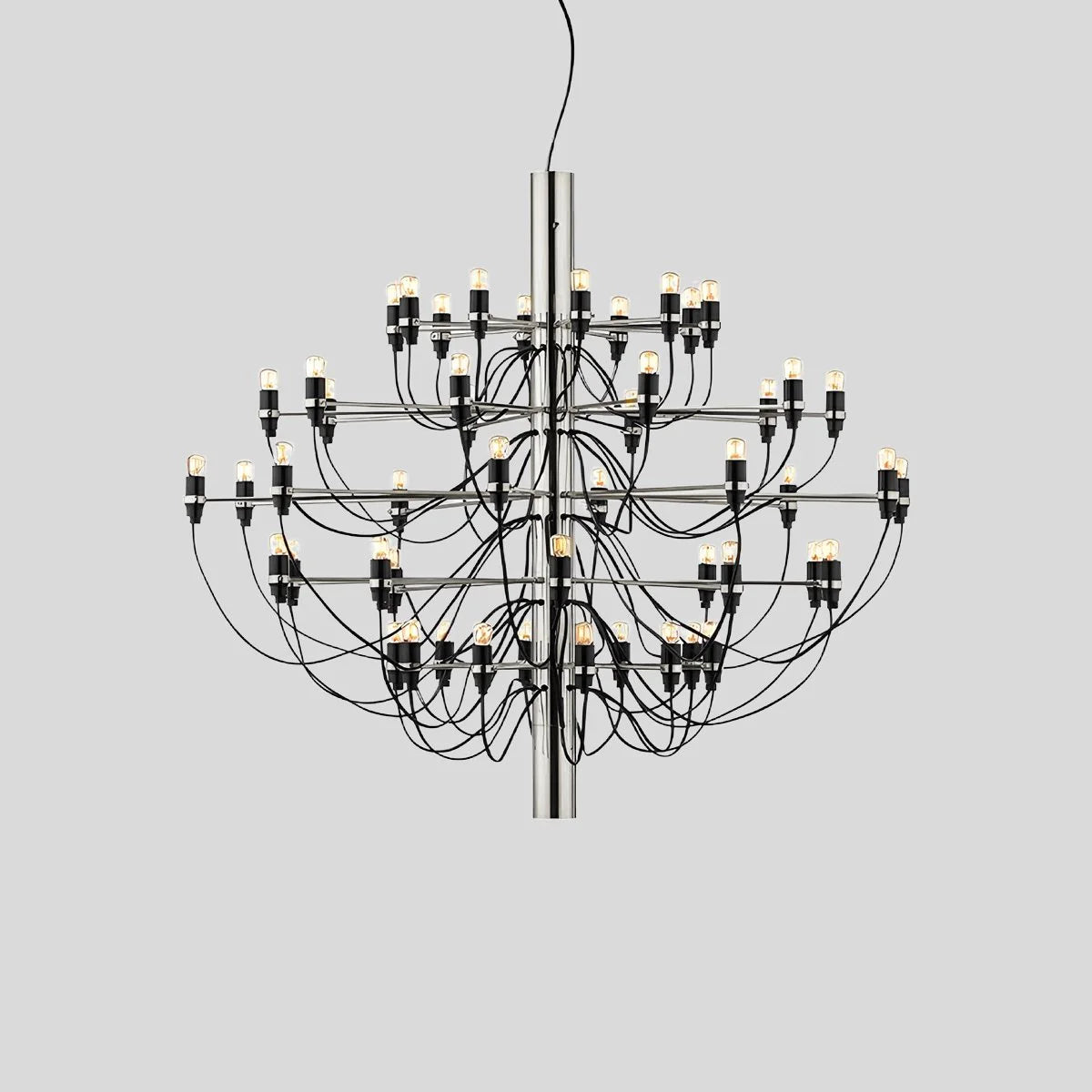 Antizer Tiered Modern Candle Chandelier Chrome 100cm / 39.37"