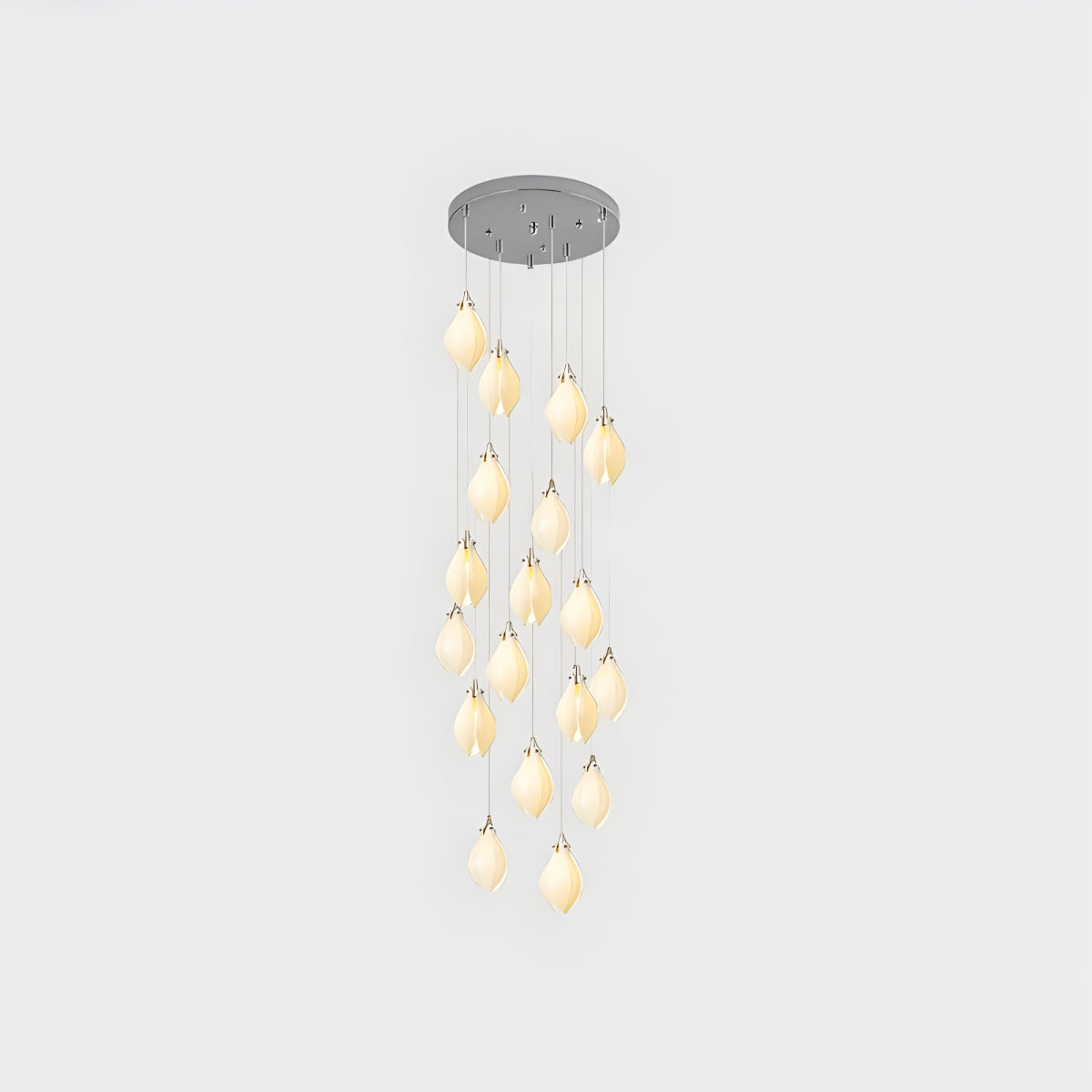 Antizer Ceramic Bud Pendant Light for Modern Interiors Chrome 18 Heads