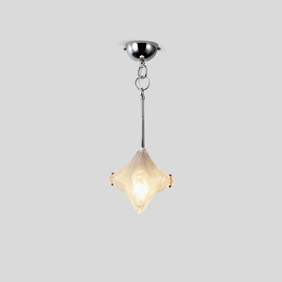 Antizer French Murano Star Glass Pendant Light Chrome Style A