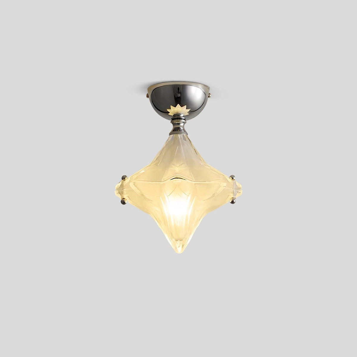 Antizer French Murano Star Glass Pendant Light Chrome Style B
