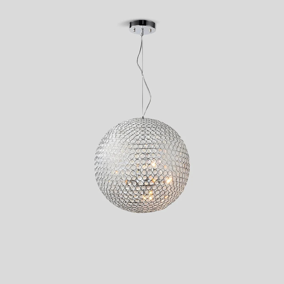 Antizer Creative Crystal Ball Chandelier for Dining Room Chrome