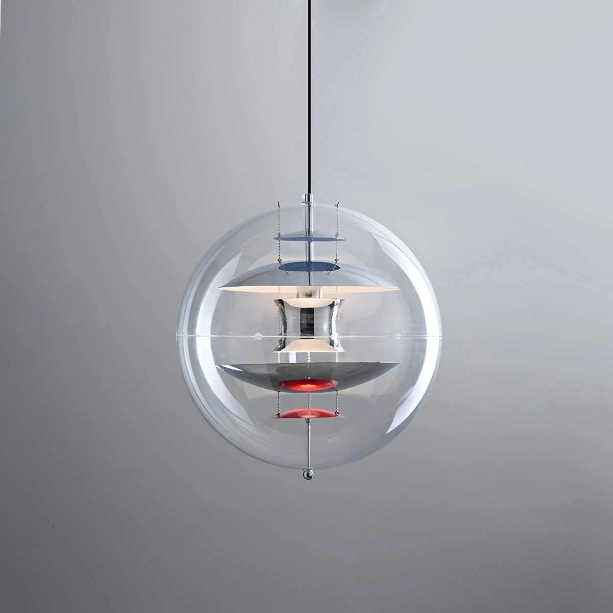 Antizer Danish Globe Dining Room Pendant Light Chrome Warm Light