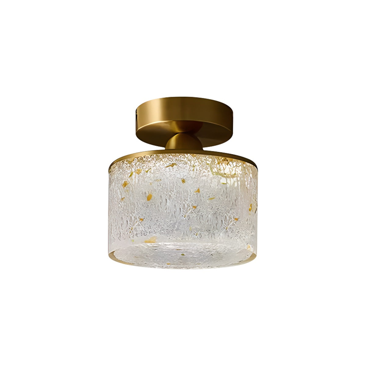 Antizer Modern Cup Crystal Ceiling Lamp Gold Foil Circular