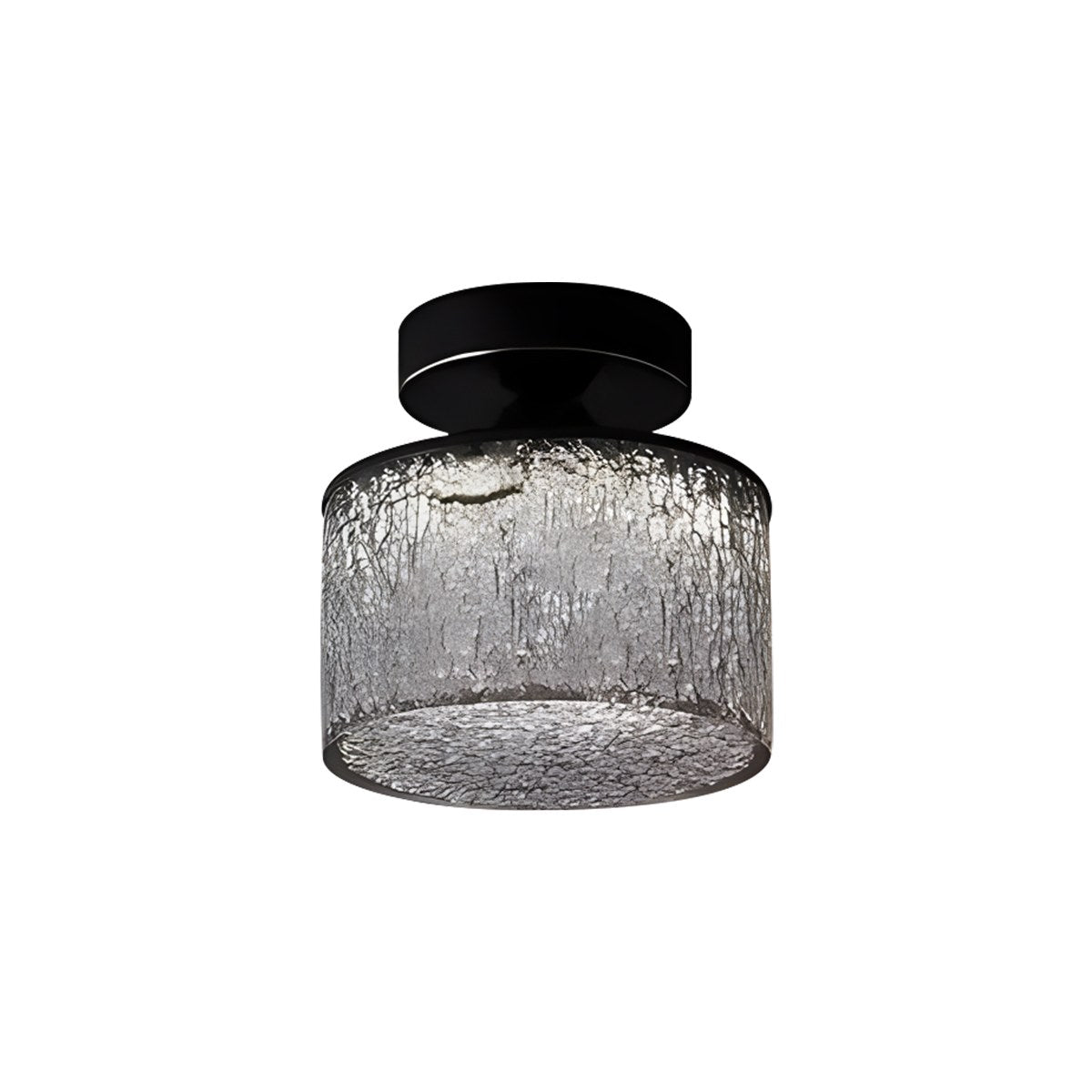 Antizer Modern Cup Crystal Ceiling Lamp Smoke Grey Circular