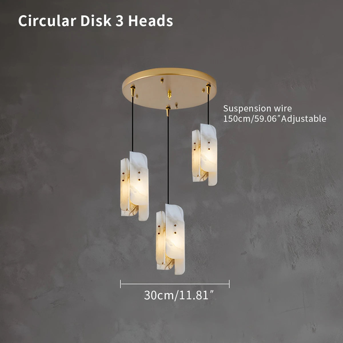 Antizer Minimalist Art Splicing Spanish Alabaster Pendant Light