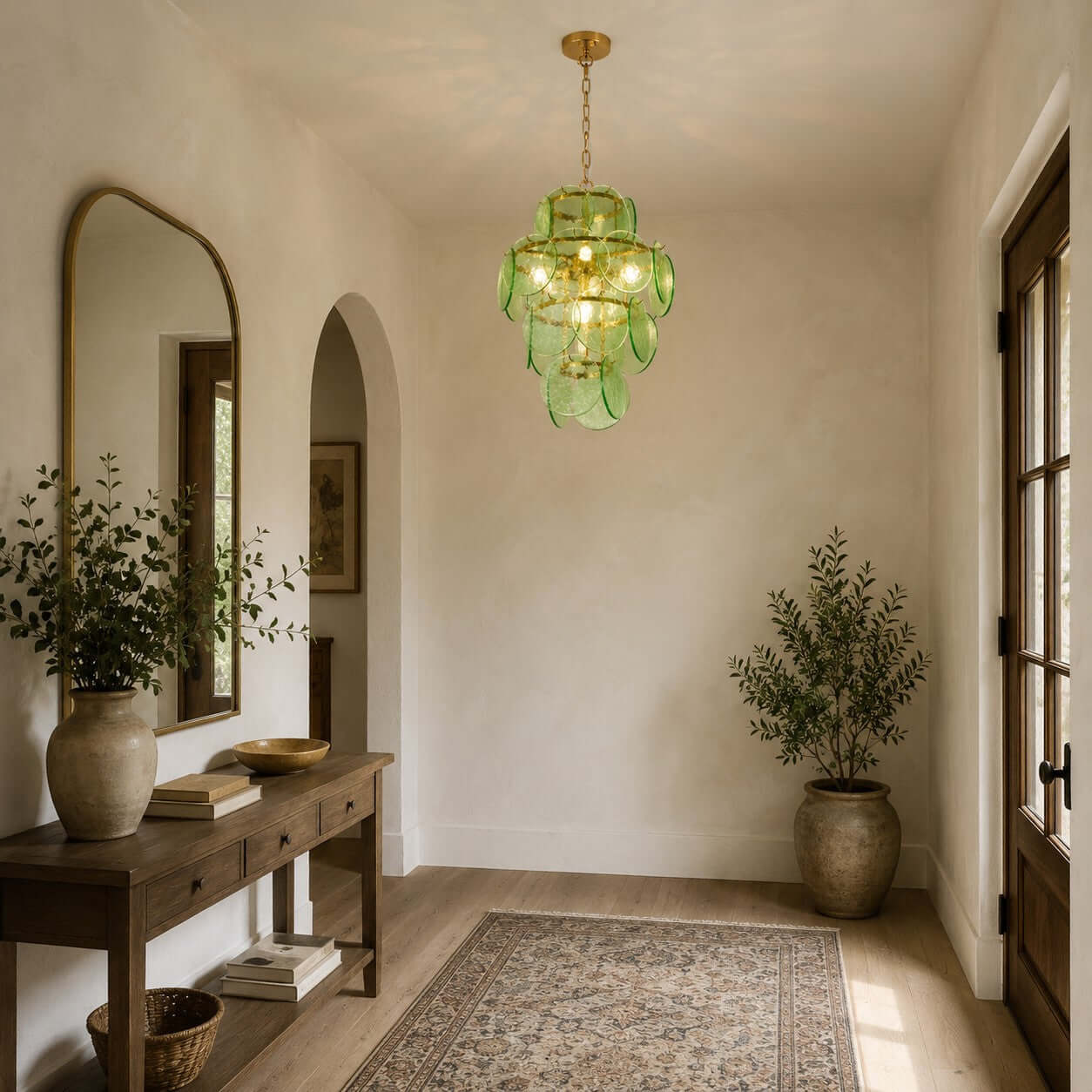 Antizer French Art Layered Discs Glass Pendant Light