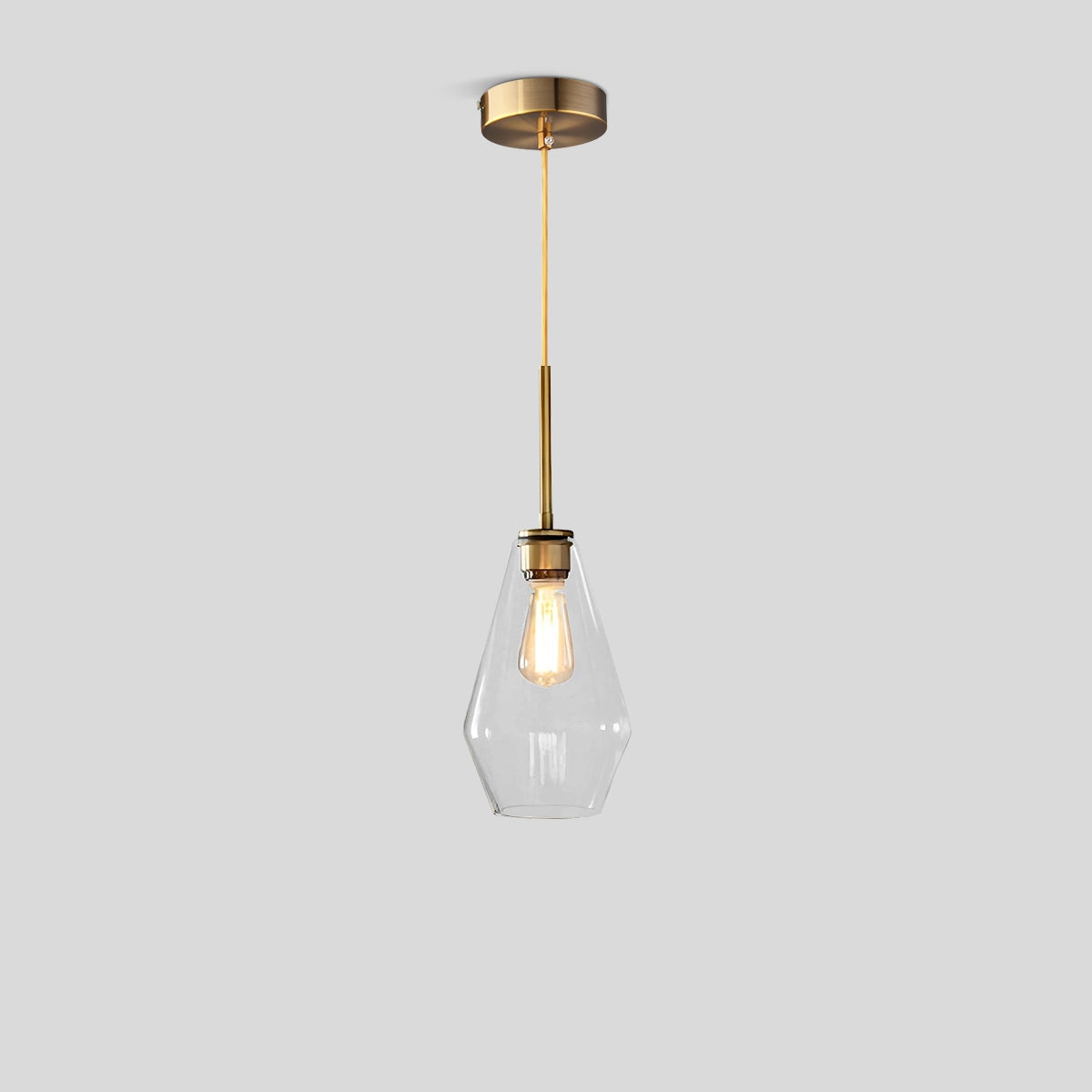 Antizer Hailie Clear Glass Pendant Light for Kitchen Clear 17cm / 6.69"