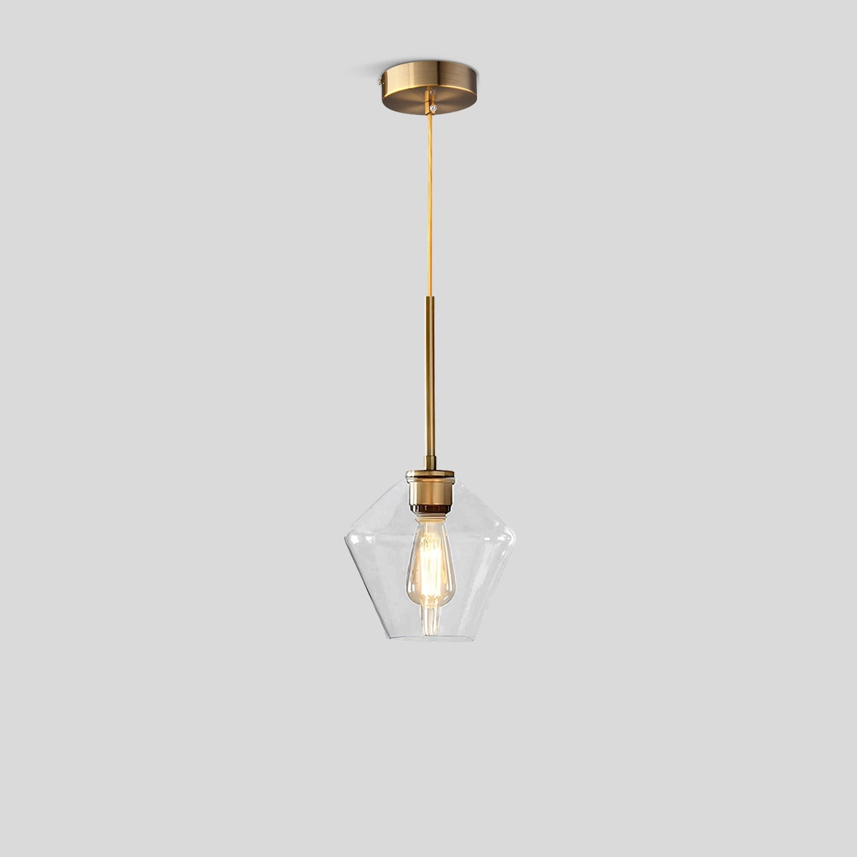 Antizer Hailie Clear Glass Pendant Light for Kitchen Clear 23cm / 9.06"