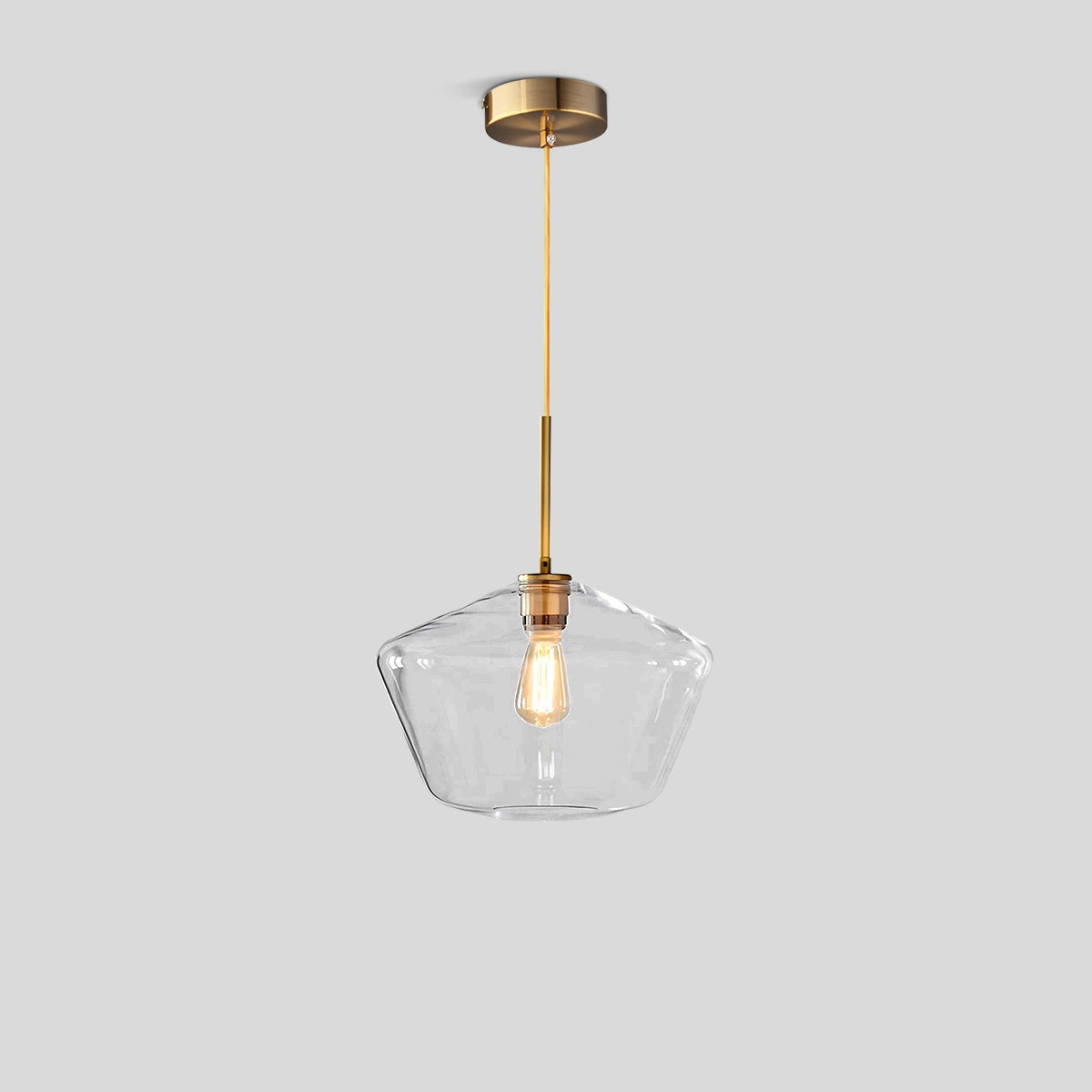 Antizer Hailie Clear Glass Pendant Light for Kitchen Clear 30cm / 11.81"