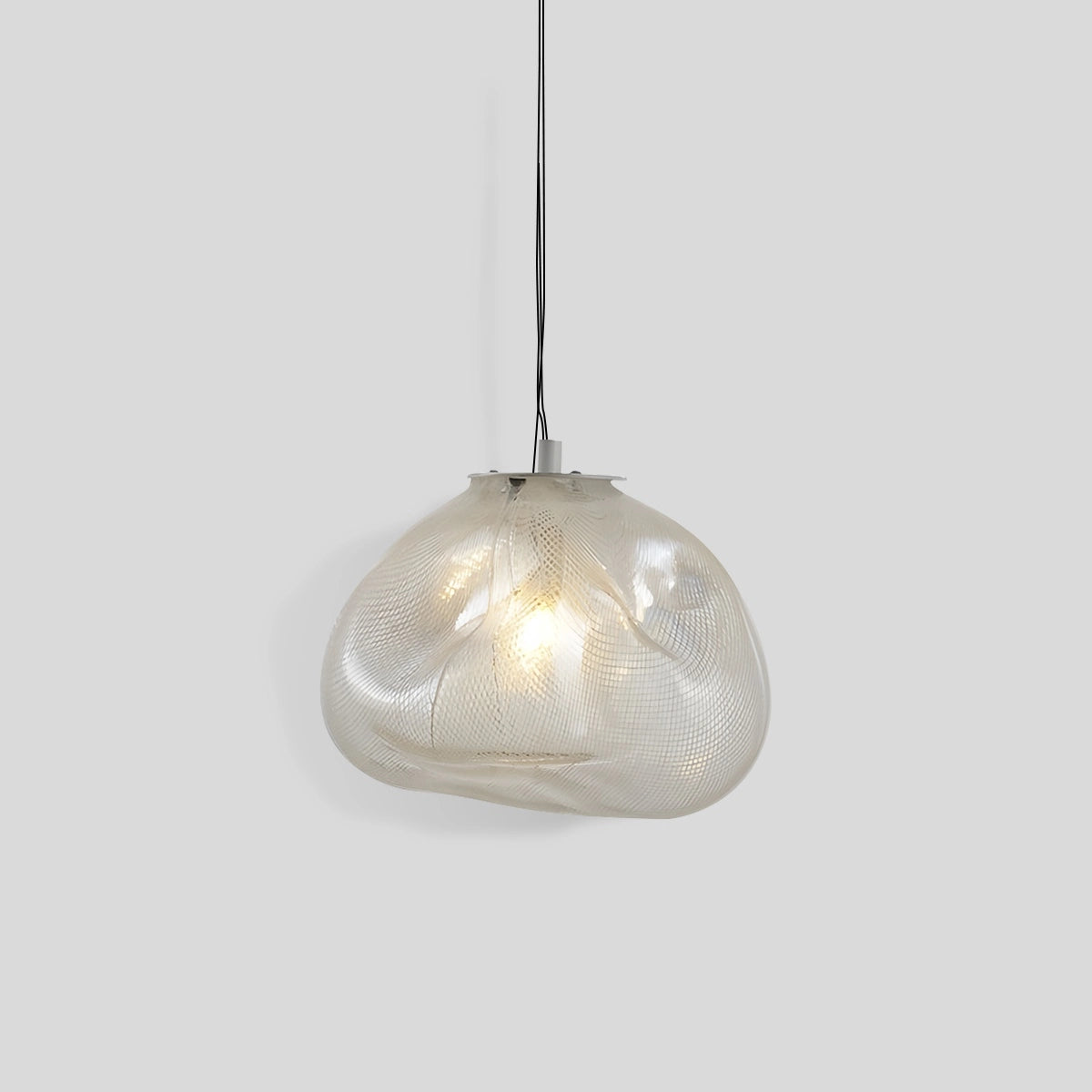 Antizer Light Luxury Cloud Shape Glass Pendant Light Clear