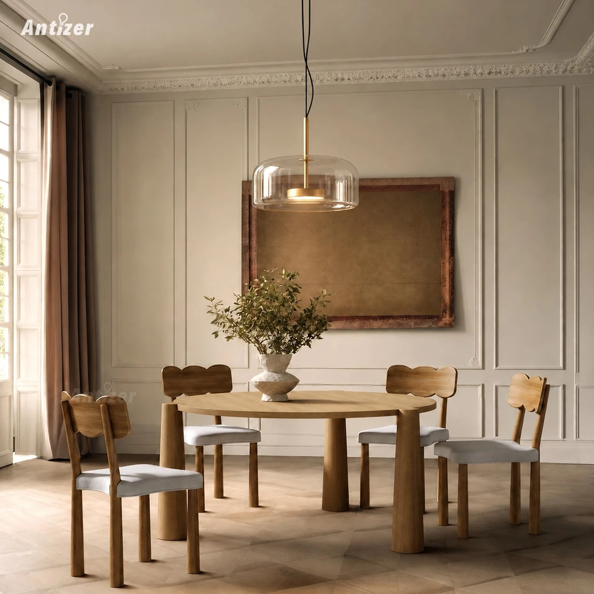 Antizer Modern Glass Pendant Light for Dining Room