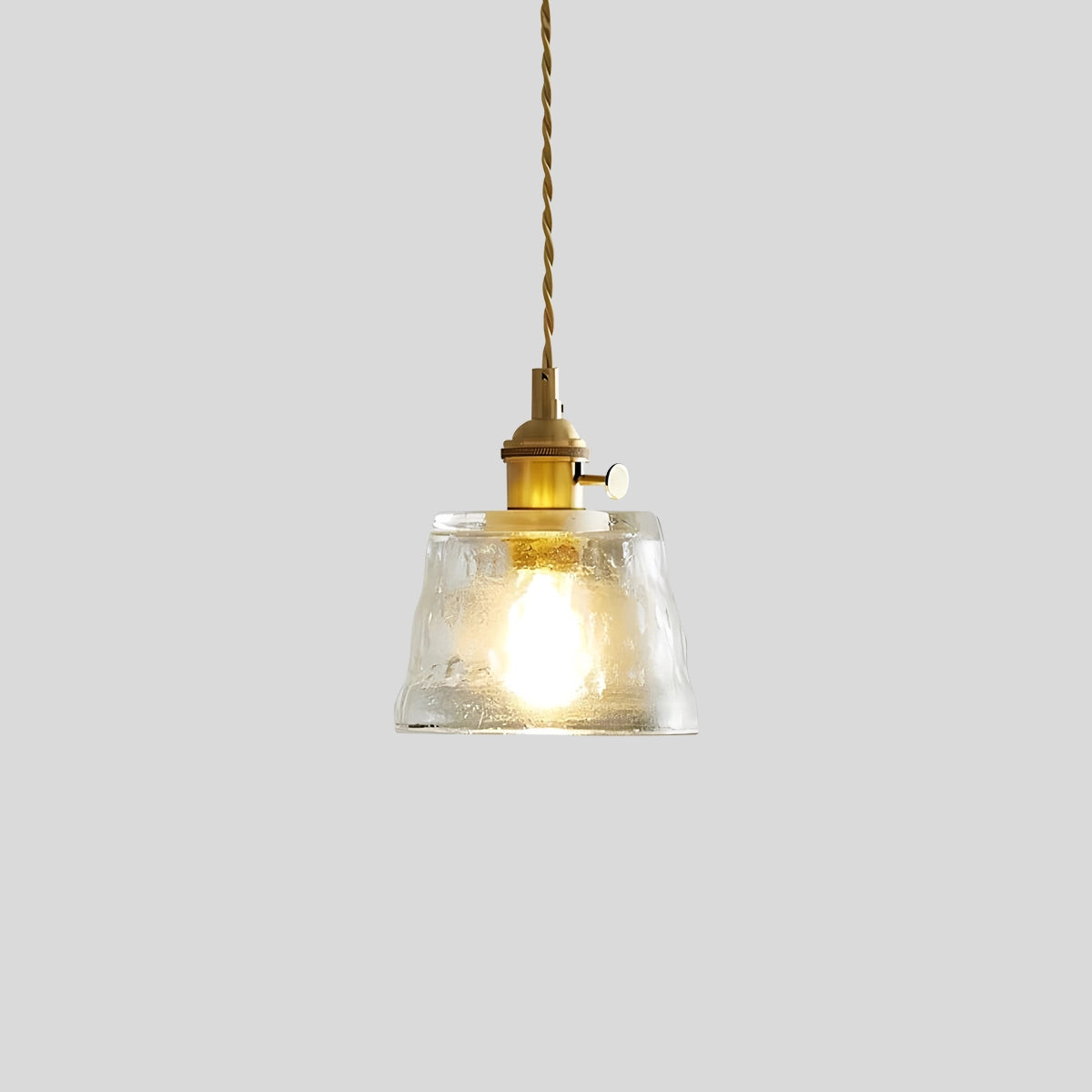 Antizer Nordic Cup Glass Pendant Lamp for Bedside Clear