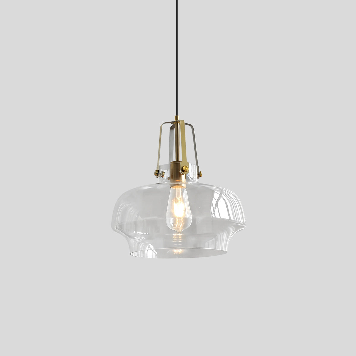 Antizer Nordic Minimalist Dining Room Glass Pendant Light Clear