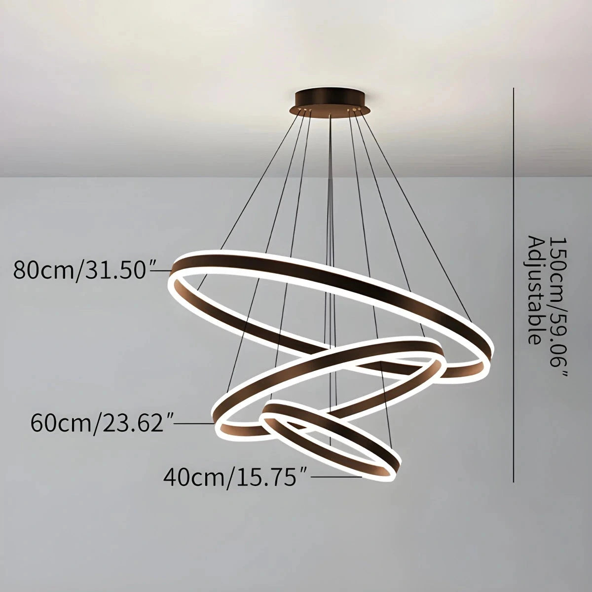 Antizer Circle Layered Living Room Chandelier