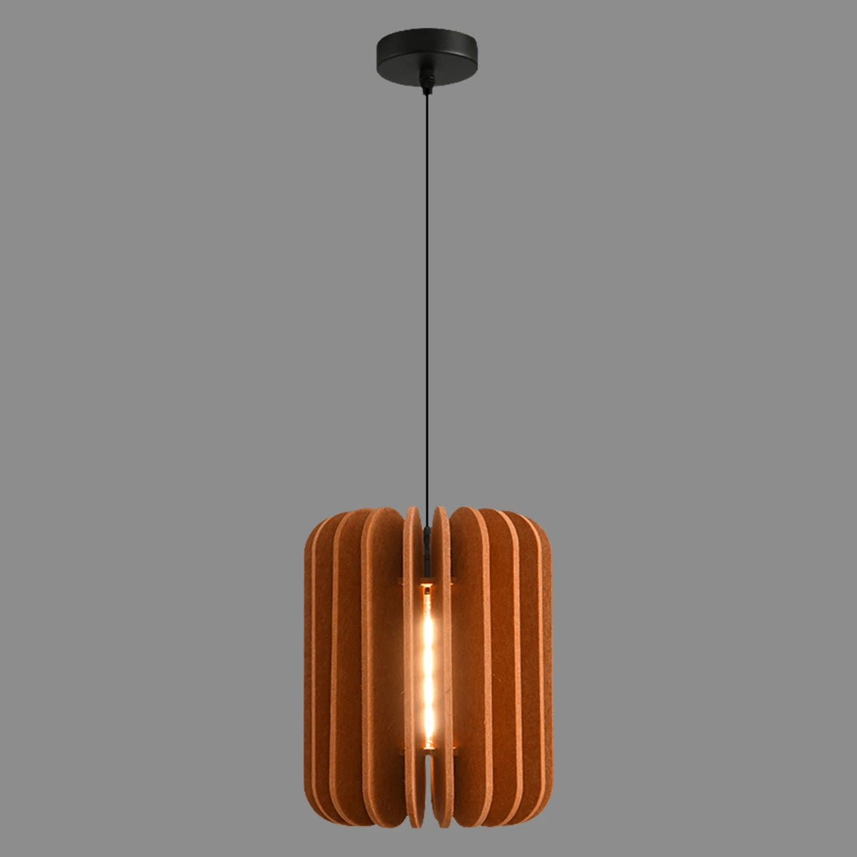 Antizer Pumpkin Slice Acoustic Pendant Light Coffee Small-D32.5cm / 12.80"