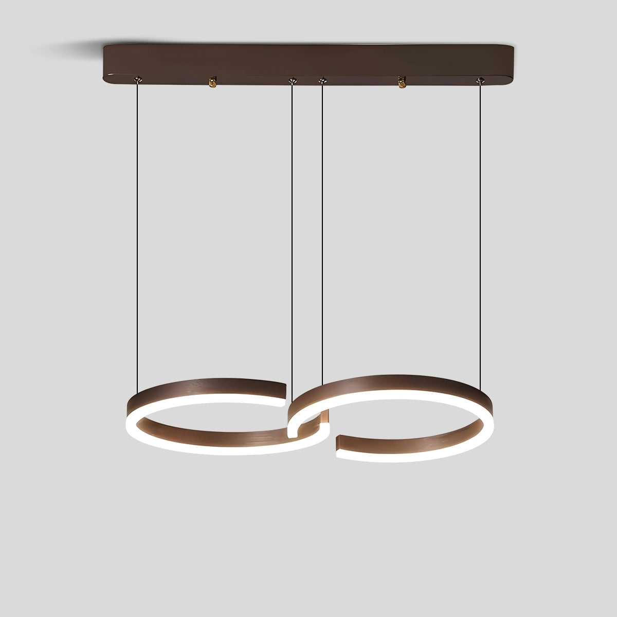 Antizer Nordic Light Luxury Double C Pendant Light Coffee