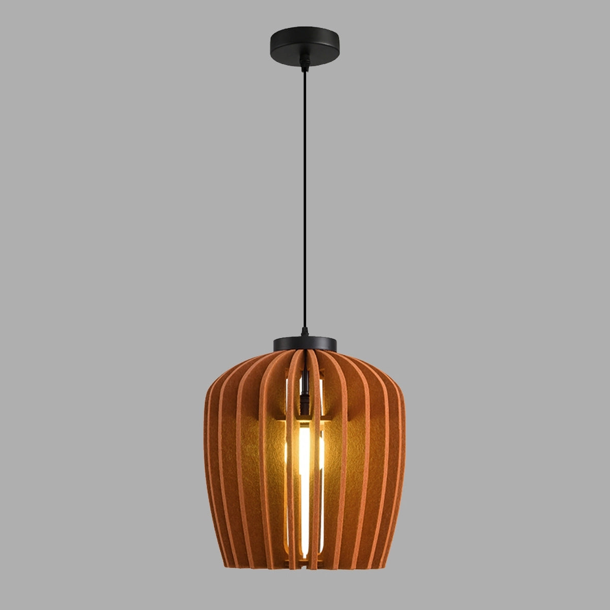 Antizer Wine Jar Shape Acoustic Pendant Light Coffee Dia 37cm x H 40cm / ∅ 14.57" x H 15.75"