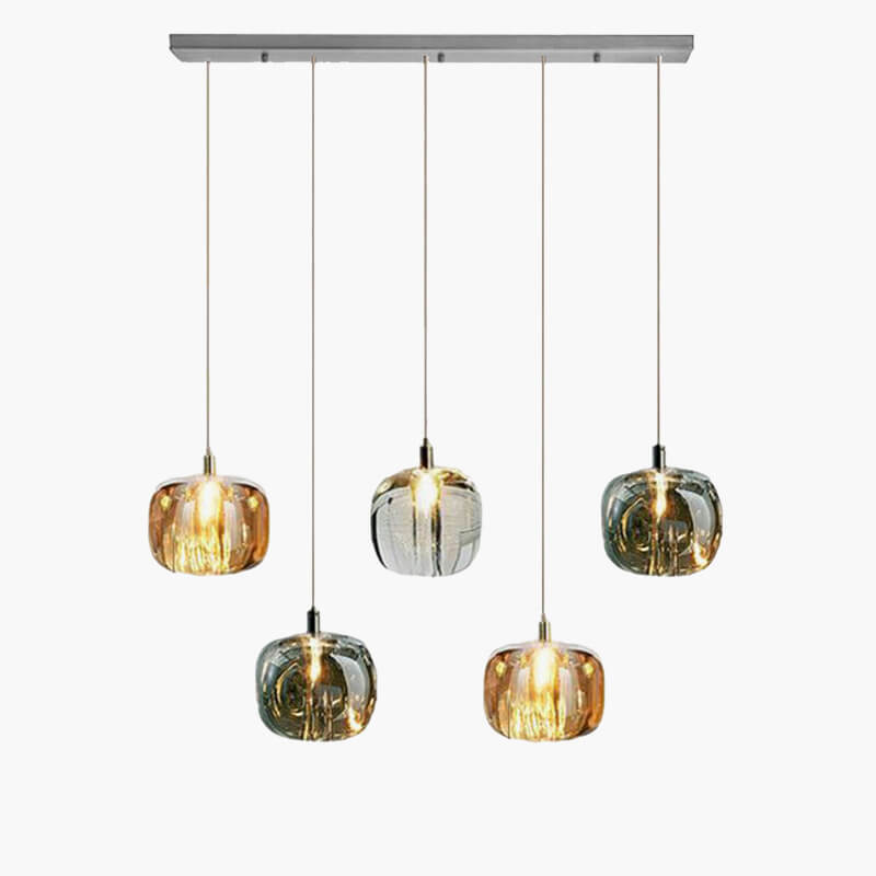 multi glass globe chandelier