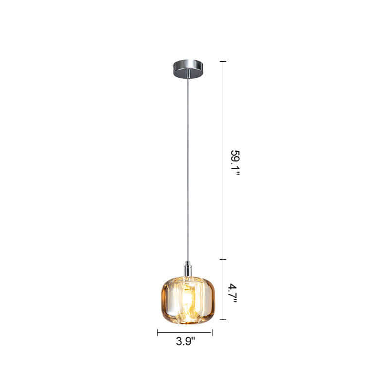 glass globe chandelier size