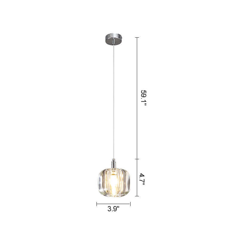 modern glass chandelier size