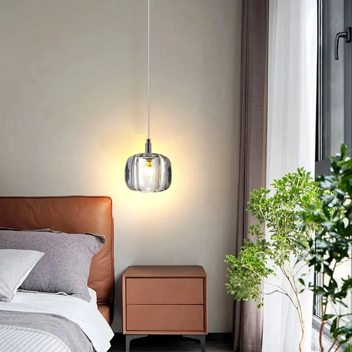modern multi glass chandelier