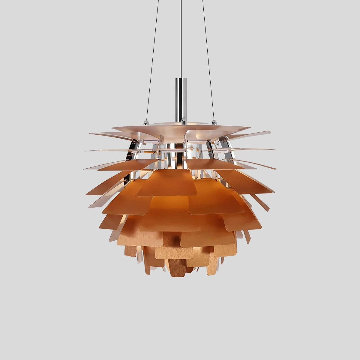 Antizer Modern Art Deco Layered Pendant Lamp Copper Warm White