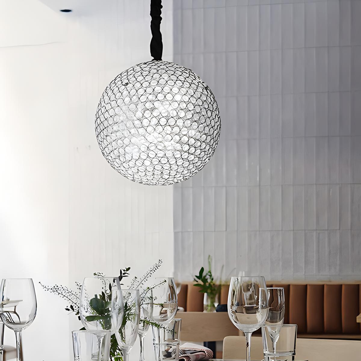 Antizer Creative Crystal Ball Chandelier for Dining Room