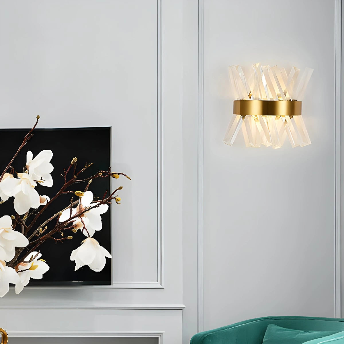 Antizer Crystal Glass Luxury Wall Sconce Style A 3 Colors