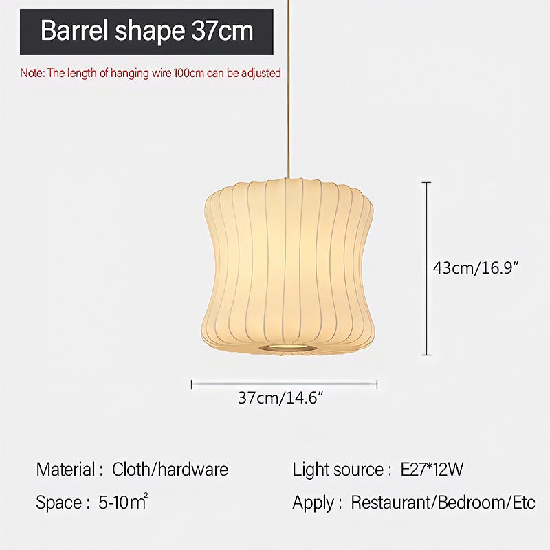 Antizer Vintage LED Silk Lantern Pendant Light