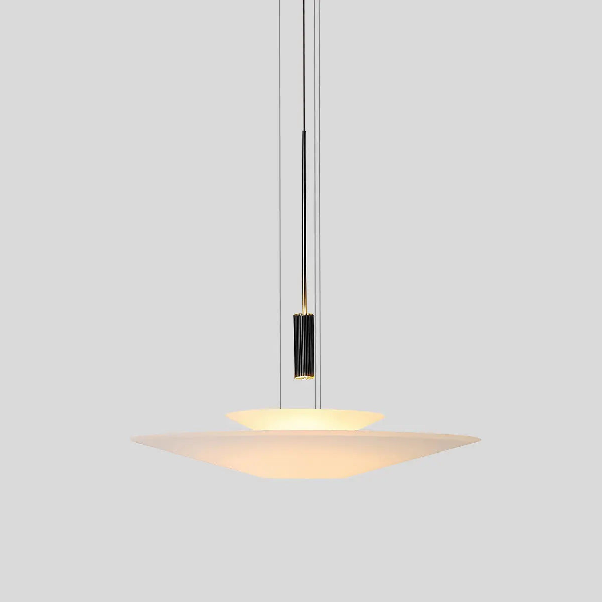 Antizer Layered Disc Pendant Light for Dining Room Black D-2 Layers-Small