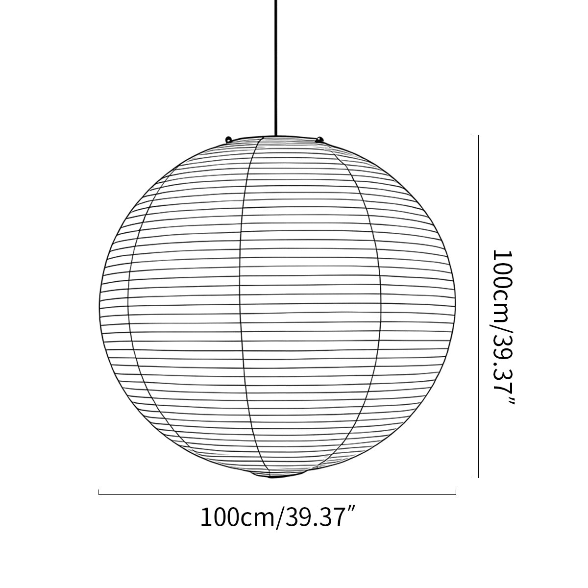 Antizer Akari Spherical Pendant Light for Living Room