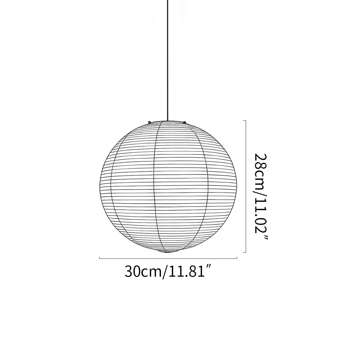 Antizer Akari Spherical Pendant Light for Living Room