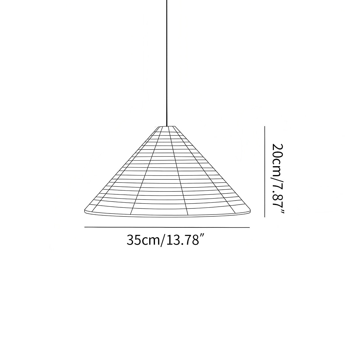 Antizer Washi Paper Hat Pendant Lamp for Dining Room
