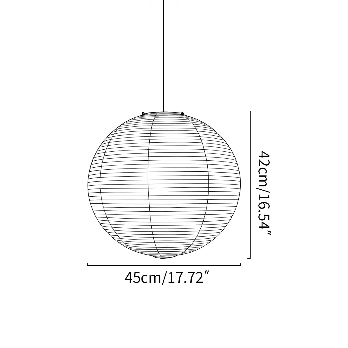 Antizer Akari Spherical Pendant Light for Living Room