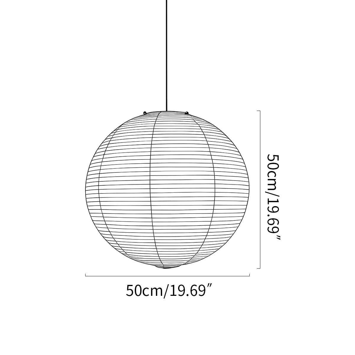 Antizer Akari Spherical Pendant Light for Living Room