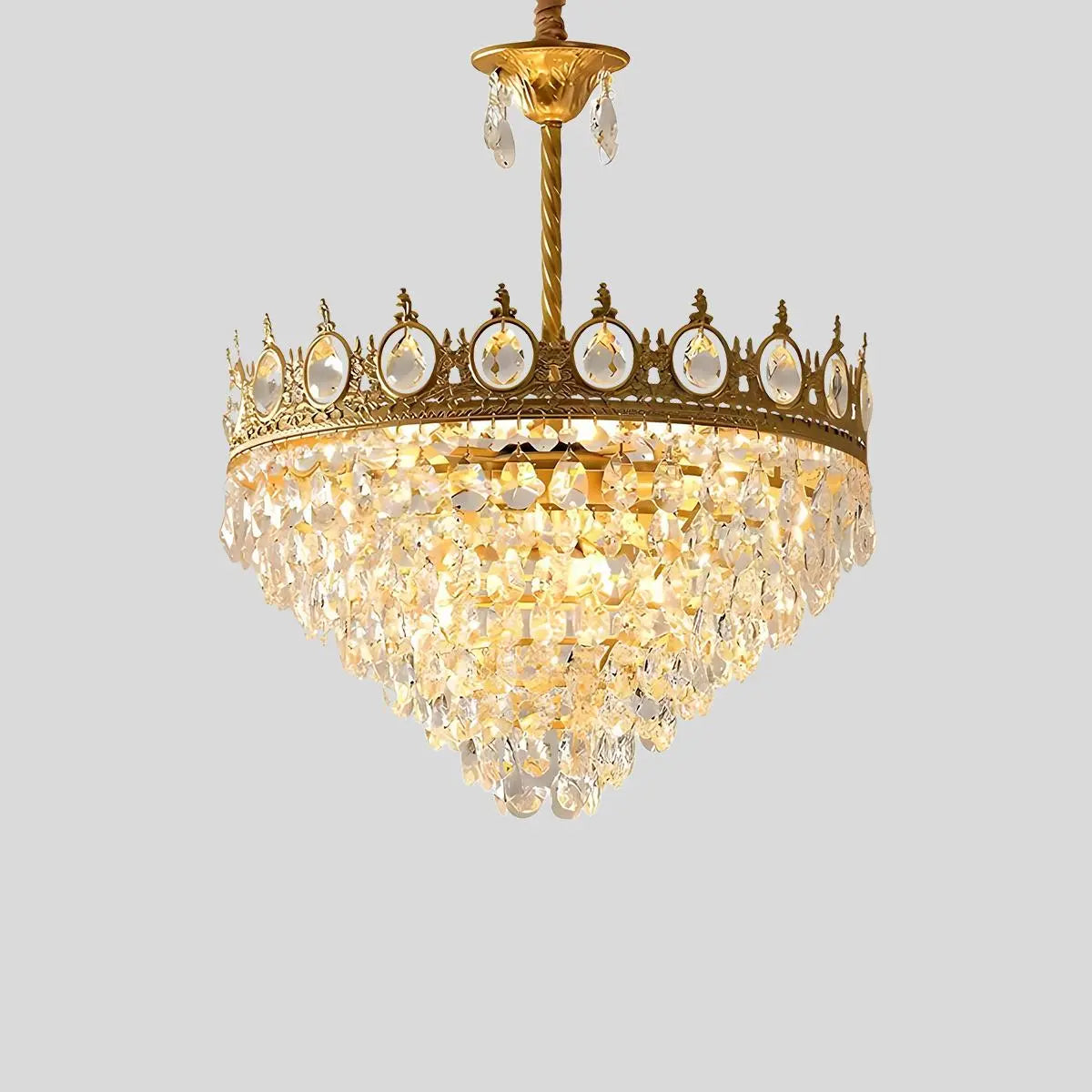 Antizer French Retro Crystal Chandelier for Dining Room Dia 50cm x H 48cm / ∅ 19.69" x H 18.90" Warm Light
